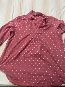 Pink Polka Dot Tunic Fig Size XXL