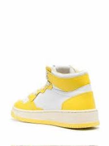 Yellow &amp; White High-Top Sneakers