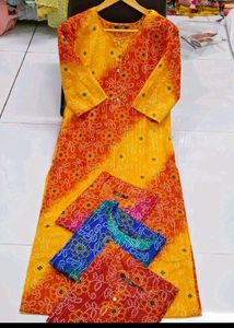 New Kurti Bandni Print