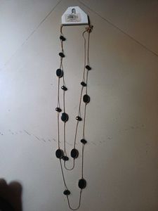 Stylish Layered Black Stone Necklace