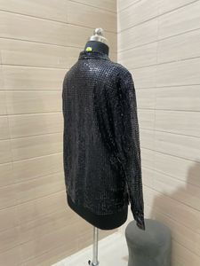 Party Sequence Sparkly Black Shirt
