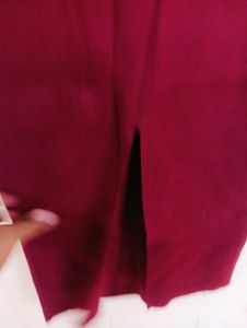 Burgundy Pencil Skirt
