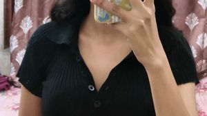 Ribbed Knit Polo Top