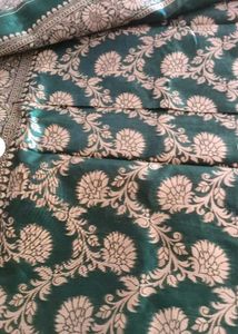 Green Floral Dress Material