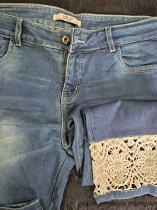 Lace Cuff Jeans