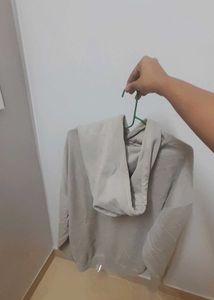 Oversized Beige Hoodie