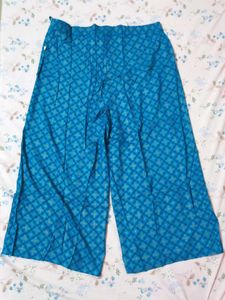 Blue Printed Ethnic Palazzos