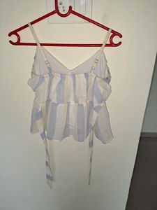 Striped Tie-Front Cami Top