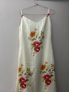 Satin floral dress