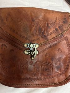 Vintage Leather Crossbody Bag