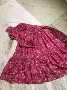 Pink Floral Tiered Maxi Dress