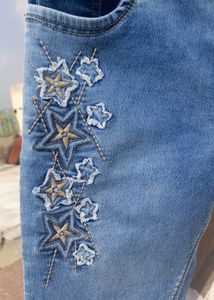 Embroidered Star Jeans