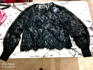 Elegant Black Lace Top