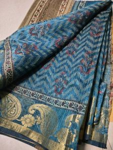 Organza saree With Blouse