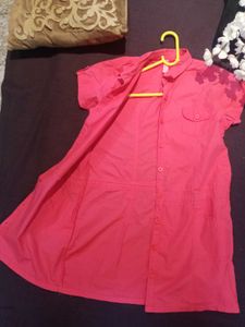 DJ &amp; C Solid Dress for Girls (Pink, 15-16 Years)