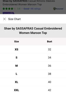 SASSAFRAS  Maroon Fancy Blouse