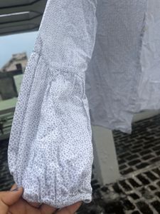 Patterned Shirt With Frilled Collars