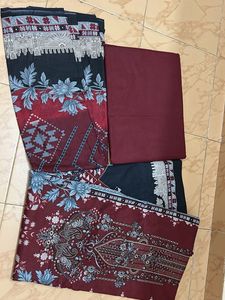 Self Embroidery Dress Material