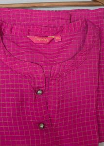 Magenta Button-Down Kurti