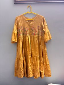 Embroidered Tiered Dress