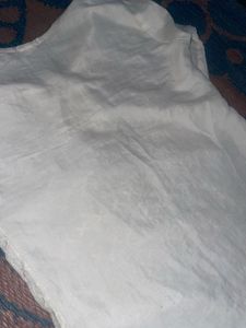 Elegant White Embroidered Kurti