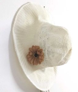 Beach Hat With Flower Detail