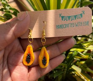 Handmade Papaya Earrings