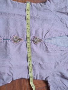 45) Embroidered Collared Kurti Jacket
