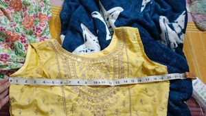 Yellow And Golden Festive Suit Set