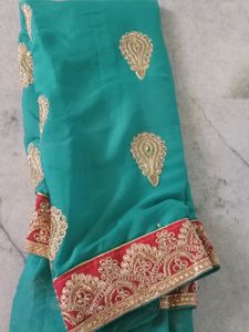 Teal Green Saree.not Used Brand New One