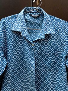 Blue Patterned Shirt