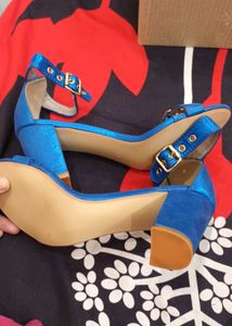 Ajio 3 To 4 Inch Heels Shiny Party Sandals...s