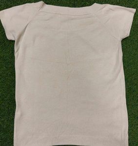 Imported Woollen Cream Knit Top