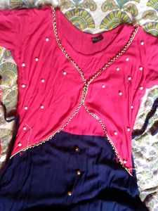 Pink and Navy Dress