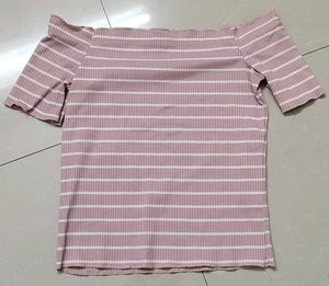 Off shoulder crop top