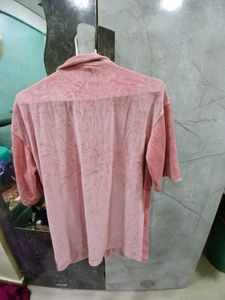 Zara Velvet Oversized Shirt