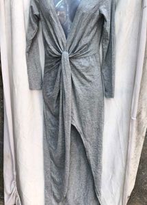 111511. Stylish Grey Maxi Dress