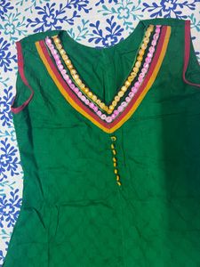 Green Colour Short Kurti For Women