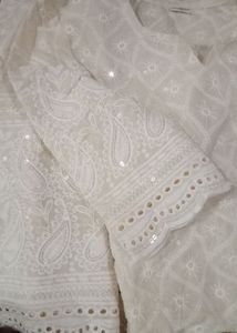 White Embroidered Kurta Set