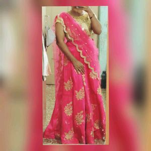 Lehanga Blouse Bottm Dupata  With Cancan