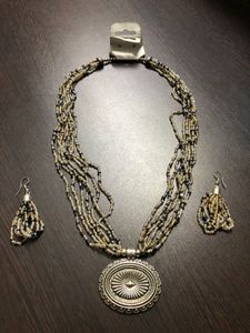 Beaded Necklace &amp; Earrings Set 104