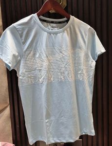Nike Dri-FIT Running Tee - Light Blue, Striped