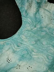 Sky Blue Kurti Heavy