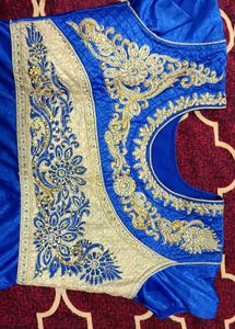 Royal Blue Embroidered Anarkali Gown