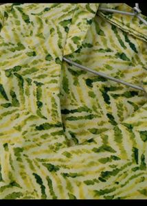 Green &amp; Yellow Printed Kurta