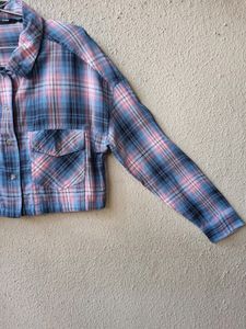 Checkered Crop Shirt