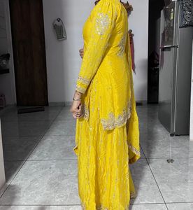 Yellow Embroidered Salwar Suit