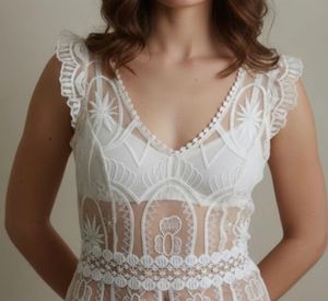 Lace Detail sheer Barbie core bodysuit