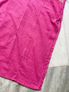 Pink Embroidered Kurta Set