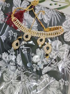 Beautiful Black Cotton Silk Suit With Combo